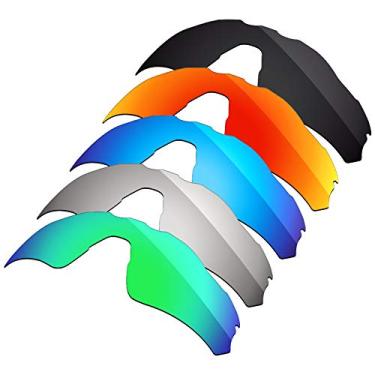 Imagem de Firtox 5 peças de lentes polarizadas de substituição compatíveis com óculos de sol Oakley Radar EV Path OO9208 - Pacote combo