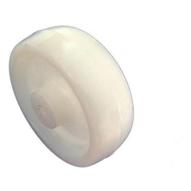 Imagem de (4pçs) Roda 4pol. 412 Nylon Branco 170kg Por Roda Eixo 5/16  - ABCMAIO