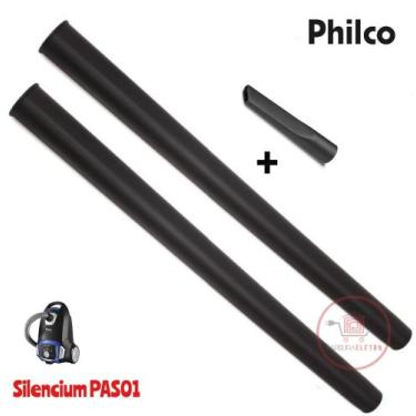 Imagem de 2 Tubo Extensor 43cm + 1 Bico Fresta 20cm Aspirador de Pó Philco PAS01