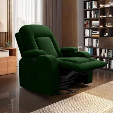 Imagem de Poltrona do Papai Reclinável Giratória e Balanço Sala de Cinema Crihs 