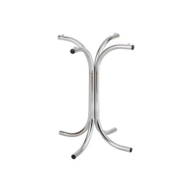 Imagem de Base de Mesa de Jantar ou Cozinha para 4 lugares Pé X Cromada - Poltro