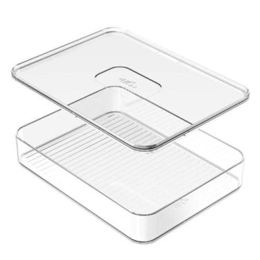 Imagem de Porta Frios Transparente Pote P/ Conservar Alimentos C/ Tampa Geladeir