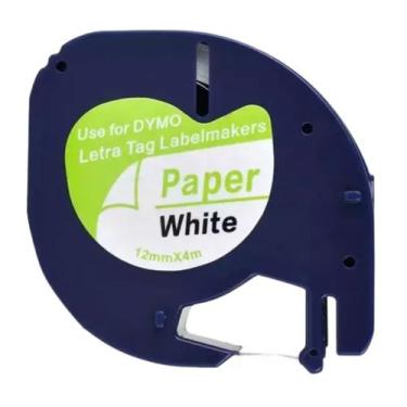 Imagem de Fita Rotulador Dymo Letratag Papel 12mm 91200t Compatível - XFULL