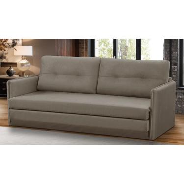 Imagem de Sofá Cama 2 lugares 1,50m Luisa Suede Capuccino Adonai Estofados