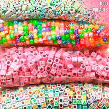 Imagem de Miçangas Para Pulseira - Letras - C/1000 Peças M19 - Nybc