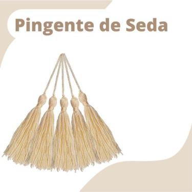Imagem de Pingente De Seda Tassel - Bege Natural - Com 100 Unidades - Nybc