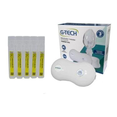 Imagem de Kit Inalador & Nebulizador Compact Dc2 G-tech + Soro Fisiológico