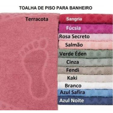 Imagem de Toalha Piso para Banheiro Tapete Diversas Cores Pezinho 45x70cm Lindo 