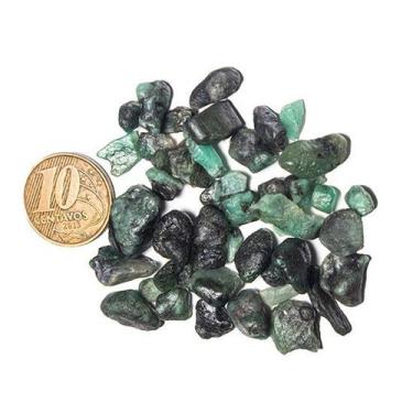 Imagem de 20g Pacotinho Esmeralda Miudo Pedra Bruto Mineral Natural - Cristaisde