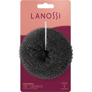 Imagem de Donut Para Cabelos Escuros Preto - Lanossi