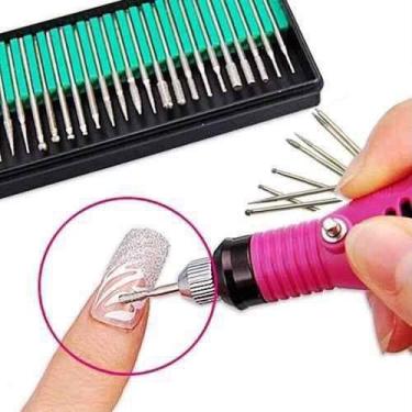 Imagem de Kit 20 Bits Brocas P Lixadeiras Elétricas Unhas Nail Acrigel - BC BORA