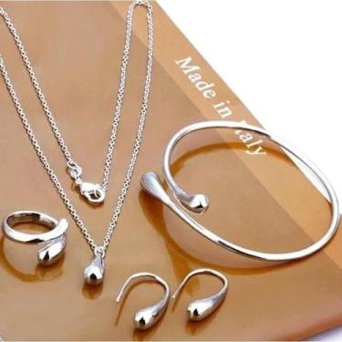 Imagem de Conjunto de Joias Femininas - Anel, Colar, Pulseira e Brincos - Estilo