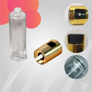 Imagem de Pulverizador para Azeite e Vinagre 100ml Dourado Spray de Vidro para C