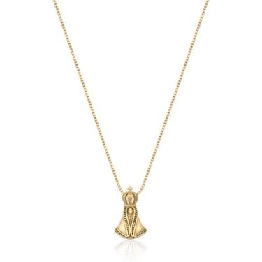 Imagem de Pingente Nossa Senhora Santa Em Ouro 10k P113 - MAEHLER JOIAS, Dourado
