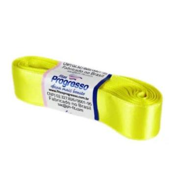 Imagem de Fita de Cetim Progresso 22mm nº5 - 10m Cor 242 Amarelo Canário - 01 un