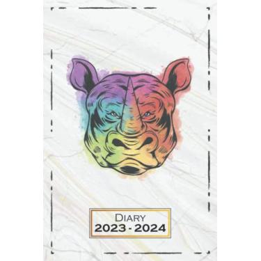 Imagem de Diary 2023-2024: A5 (6x9) | From Monday to Sunday | One Week on a Double Page | with Monthly Overview | Softcover | Motif Animal Colorful | qb1
