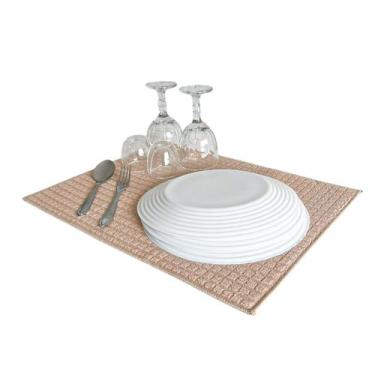 Imagem de Tapete Aparador Escorredor de Louça Super Absorvente Microfibra 38x51c
