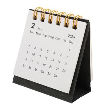 Imagem de NUOBESTY Calendário de mesa 2025, cavalete, calendário de bolso, calendário de mesa pequeno, calendário de mesa 2024-2025, mini suporte de mesa, calendário de mesa 2025, ferro preto