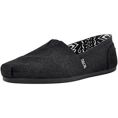 Imagem de Skechers BOBS from Women's Plush Fashion Slip-On Flat, Black/Black, 6.5 W US