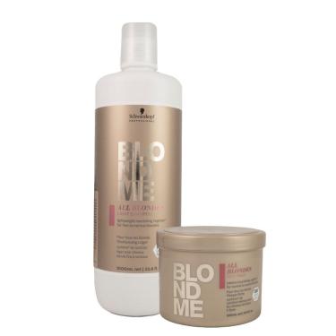 Imagem de Schwarzkopf BlondMe Kit Light Shampoo 1L e Máscara 500ml
