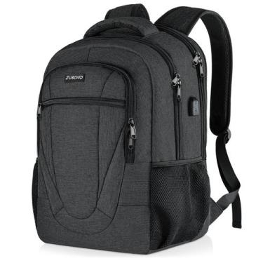 Imagem de Mochila ZUBOND Black School para adolescentes, meninos, homens e mulhe