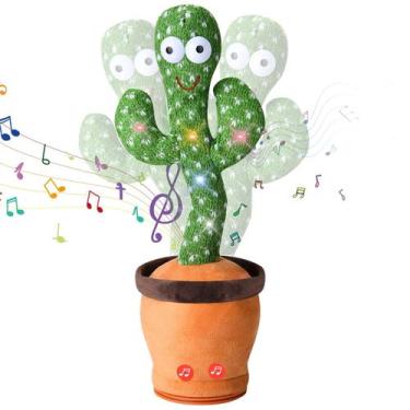 Imagem de Brinquedo Talking Cactus TWORIVER para bebê de 6 a 12 meses verde