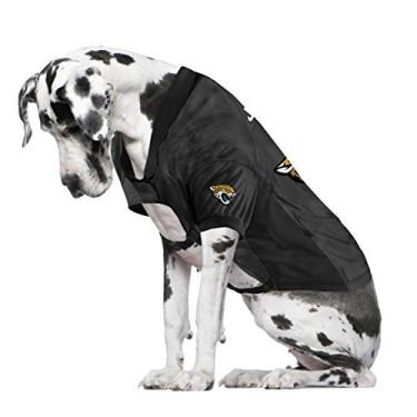 Imagem de Littlearth Camiseta elástica NFL Jacksonville Jaguars para cães grandes, cachorro grande, cor do time