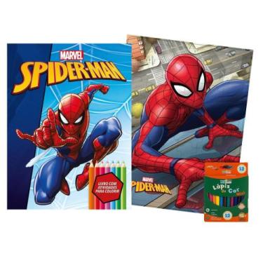 Imagem de Escolha seu tema - livro kit diversão colorir com lápis de cor - menin