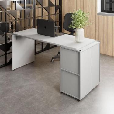 Imagem de Mesa Escrivaninha 150cm x 60cm e Armário 2 Portas F5 Office - F5 Offic