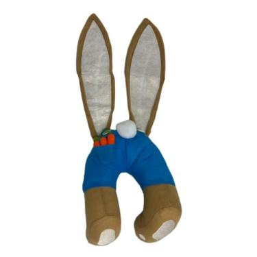 Imagem de DYNWAVE Kit de guirlanda de bumbum e orelhas de coelho de páscoa para pendurar na parede sinal de boas-vindas acessório de guirlanda de coelho para decoração - azul