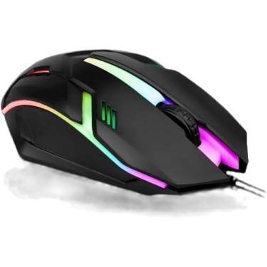Imagem de Mouse Gamer Glow RGB USB LED V02 com Fio Design Ergonômico Iluminação RGB - YODHE