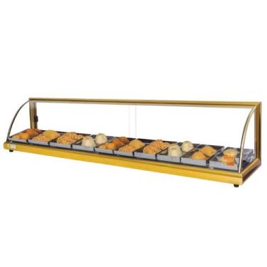 Imagem de A10 - Estufa Alfa para salgados de 10 bandejas Dourada - 127V - Omega