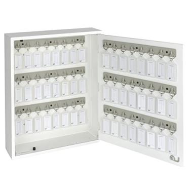 Imagem de Acrimet Armário Organizador de Chaves com 48 Chaveiros Cristal, Claviculário, Cor Branco, 162.2