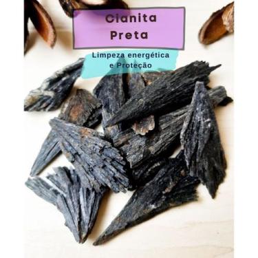 Imagem de Pedra Vassoura de Bruxa Cianita Preta 100% Natural - Paz Interior Stor