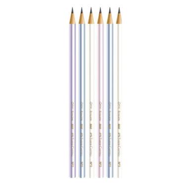 Imagem de Lápis Preto Pérola Nº2 FaberCastell Redondo Perolado Kit c/ 2, 4, 6, 1