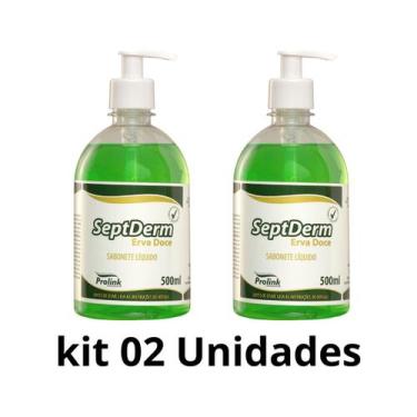 Imagem de Kit 02 Fr Sabonete Cremoso Erva Doce Septderm Pump 500ml - Prolink