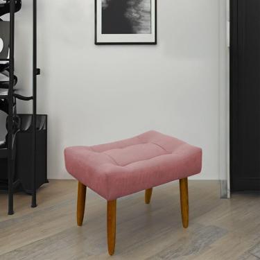 Imagem de Puff Decorativo Quarto E Sala De Estar Suede Light Herrero Cor:rosa