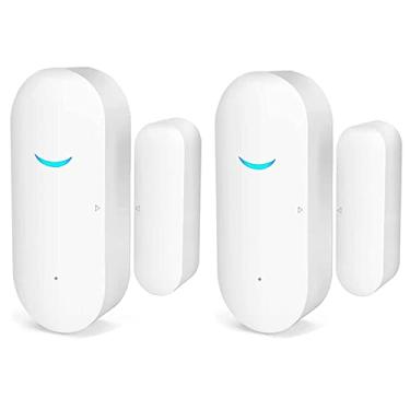 Imagem de Waytronic Pacote Com 2 Sensores De Alarme Inteligentes Para Portas E Janelas, Sem Fio, Wi-Fi, Sistema Segurança Residencial Controle Por Aplicativo Tuya, Notificações Push Em Tempo Real, Compatível