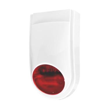 Imagem de GRSICO Sirene De Alarme Externo Com 130 Db E Luz Segurança Led Vermelha Piscante, Compatível Apenas Sistema Residencial