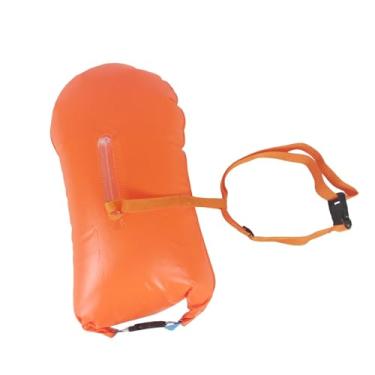 Imagem de menolana Boia de natação para nadadores em águas abertas, mochila totalmente à prova d'água de PVC, bolsa seca, altamente visível para triatletas e, Laranja