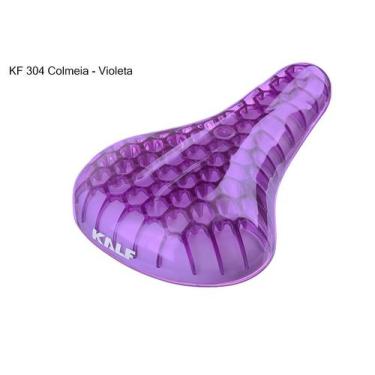 Imagem de Selim Bike Mirim Infantil Colméia Kalf Cores Aro 12 16 20, Violeta