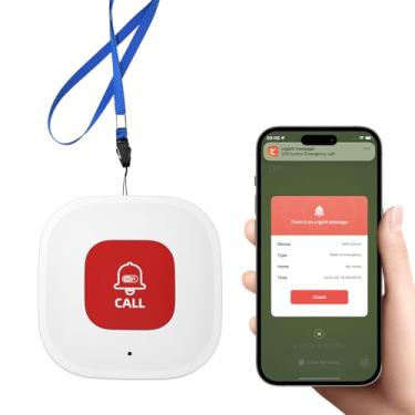 Imagem de XYszpcgs Botão De Chamada Para Cuidador De Idosos Com Wifi Em Casa Com Notificação Por Aplicativo, Monitoramento De Idosos, Pager Para Cuidador, Sistemas De Alerta De Vida Para Idosos Sem Mensalidad