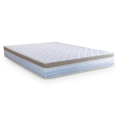 Imagem de Colchão Casal Queen Molas Ensacadas 158x198x22cm Dunas Hellen Branco/bg