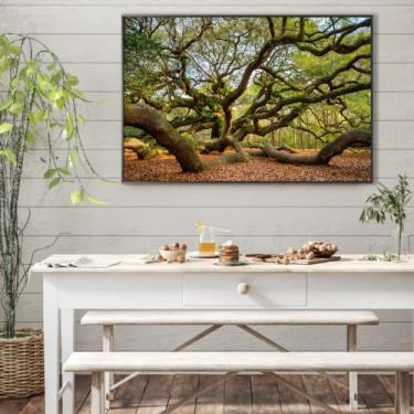 Imagem de Quadro Decorativo Arvore Grande Verde - MeMoldura, 100x150, Amadeirado