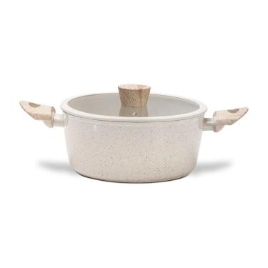 Imagem de Panela Caçarola de Indução Brinox Ceramic Life Sirius Vanilla - Ø24 cm - 4 Litros -  Co...
