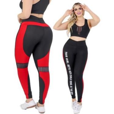 Imagem de Calça Legging Leg Feminina Premium Academia Cintura Alta Moda Fitness The Start Telinha-Feminino