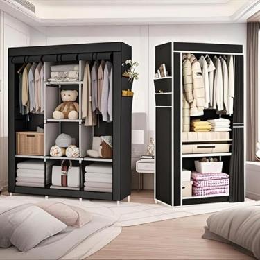 Imagem de Guarda Roupa Portátil Desmontável Organizador Prático Solteiro e Casal