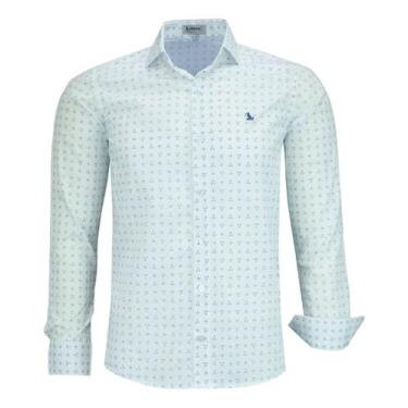 Imagem de Camisa Social Estampada Manga Longa Amil Comfort Não Amassa 1807, Cor 