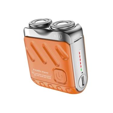 Imagem de ChuYiElegance Aparador de Barba Mini Portátil à Prova D'água para Uso em Escritório E Acampamento, Laranja