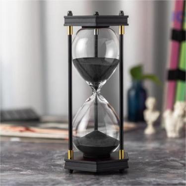 Imagem de Temporizador de ampulheta ELAINESTORE de 60 minutos com moldura de mad